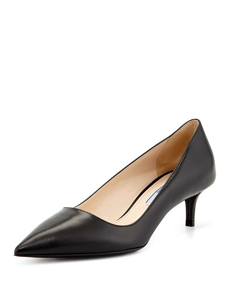 prada low heel pumps